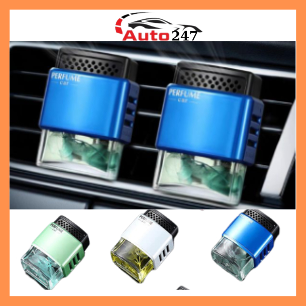 Nước hoa ô tô kẹp cửa gió, tinh dầu khử mùi xe hơi tạo hương thơm dễ chịu dung tích 10ml Pefume
