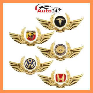 Tem dán xe ô tô decal kim loại 3d logo hãng xe mẫu mới