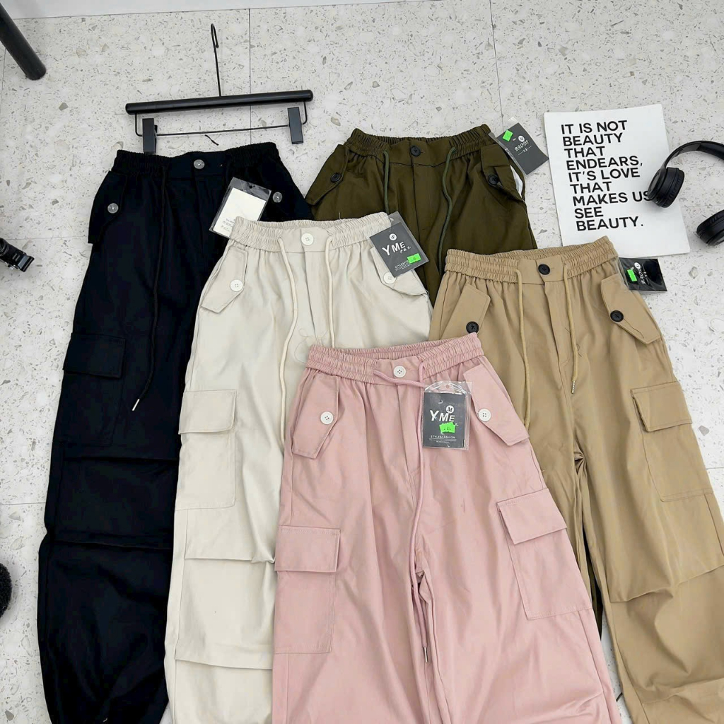 Quần bom vải dù 4 màu