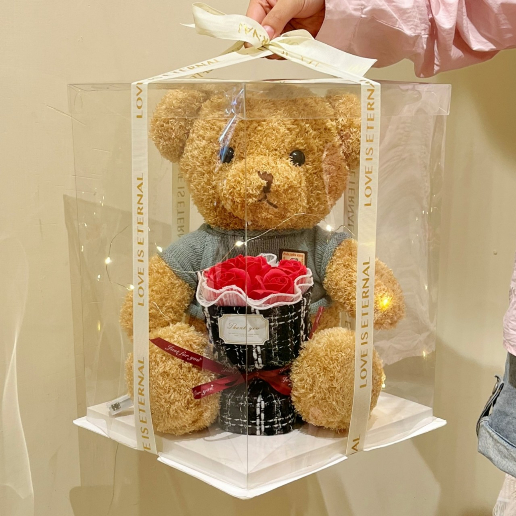 Set quà tặng gấu bông teddy nâu tặng trẻ em, bạn gái dịp 20 tháng 10, ,giáng sinh, trung thu, sinh nhật 10xtimes
