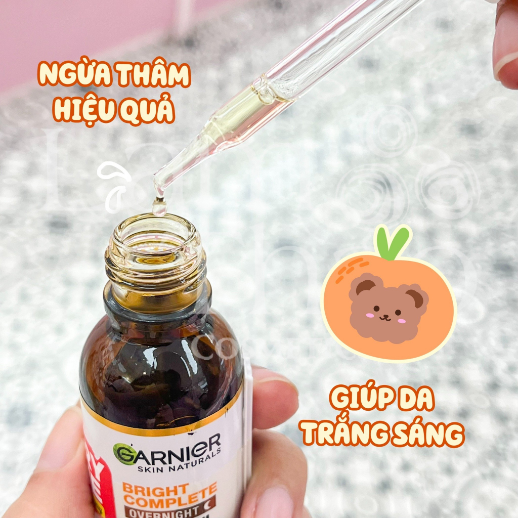 Tinh Chất Tăng Cường Sáng Da Mờ Thâm Ban Đêm Garnier Bright Complete Pure Vitamin C Booster Serum 30ml