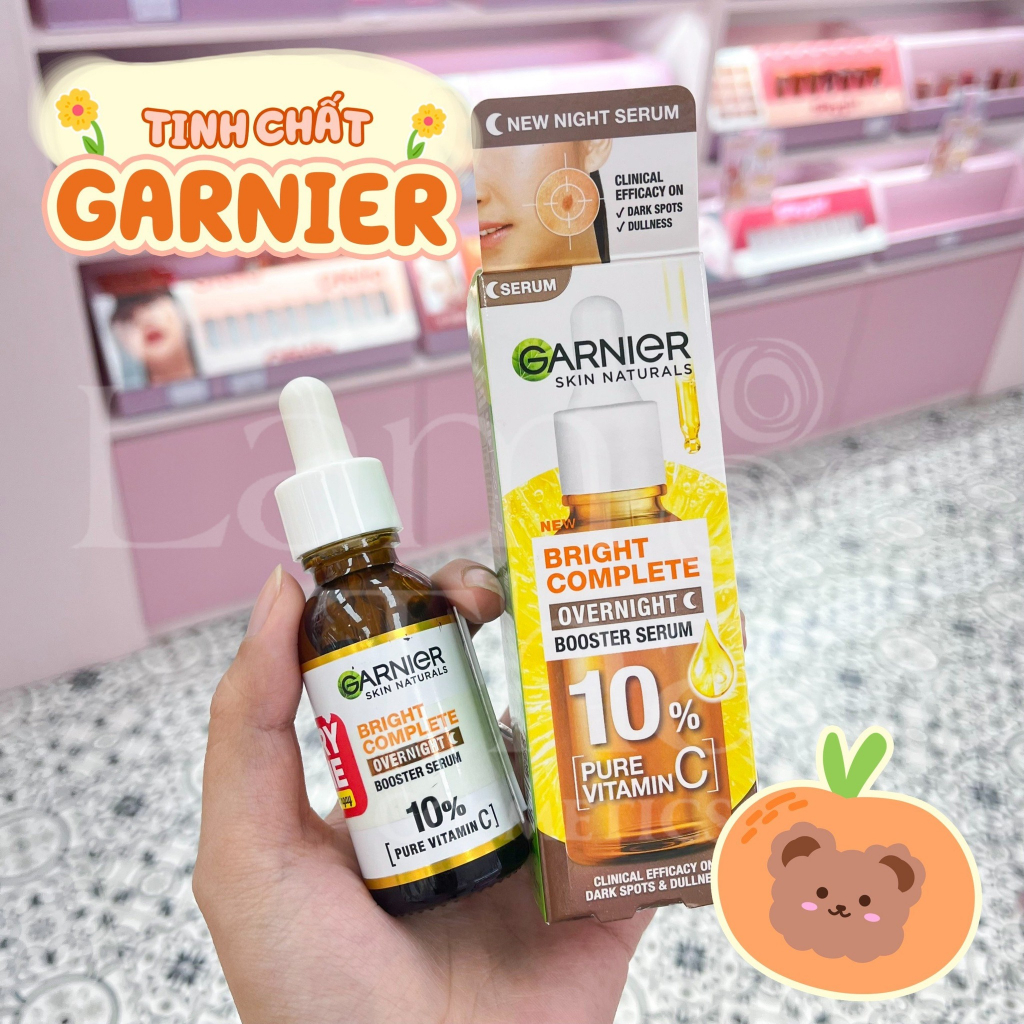 Tinh Chất Tăng Cường Sáng Da Mờ Thâm Ban Đêm Garnier Bright Complete Pure Vitamin C Booster Serum 30ml