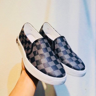 Giày Lười Da Nam L.V Ô vuông full size 38-43