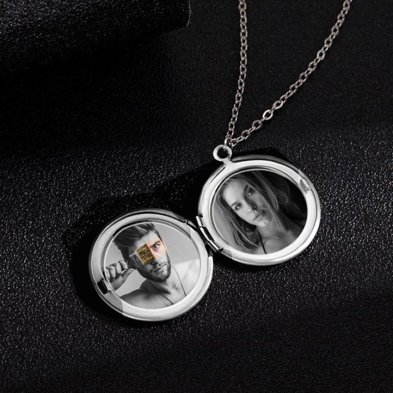 Dây chuyền mặt tròn in theo yêu cầu, ảnh gửi qua chat shopee