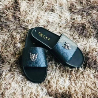 Dép Nam mặt hổ dập vân  G.C đen full size 38-43