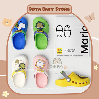 Giày dép crocs mario kèm charm nội địa hàn quốc cho bé trai và bé gái