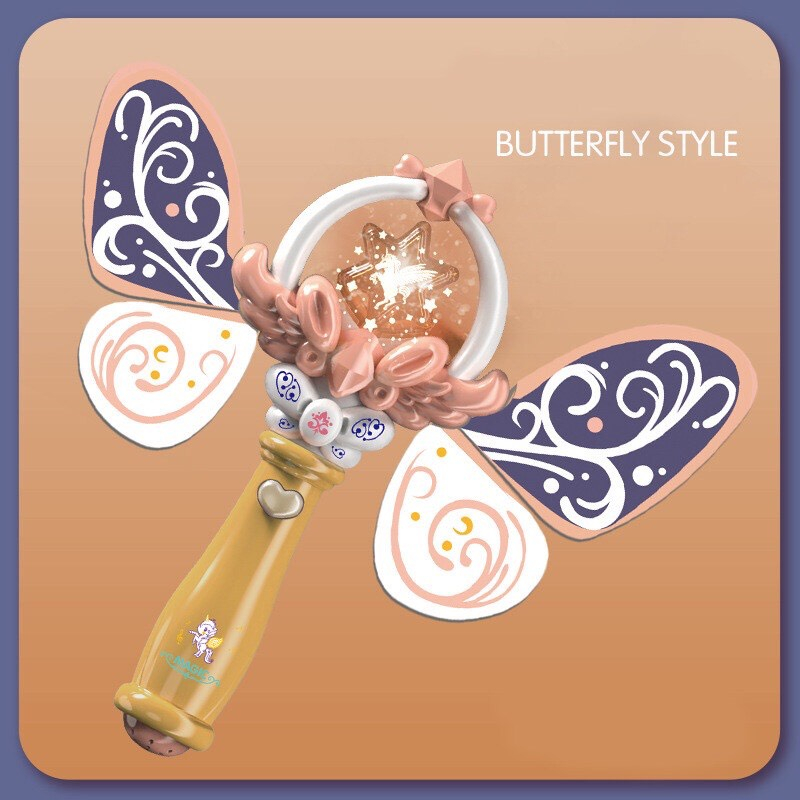 Đồ chơi gậy phép thuật Cánh Bư.ớm có đèn LED và nhạc vui nhộn cho bé gái