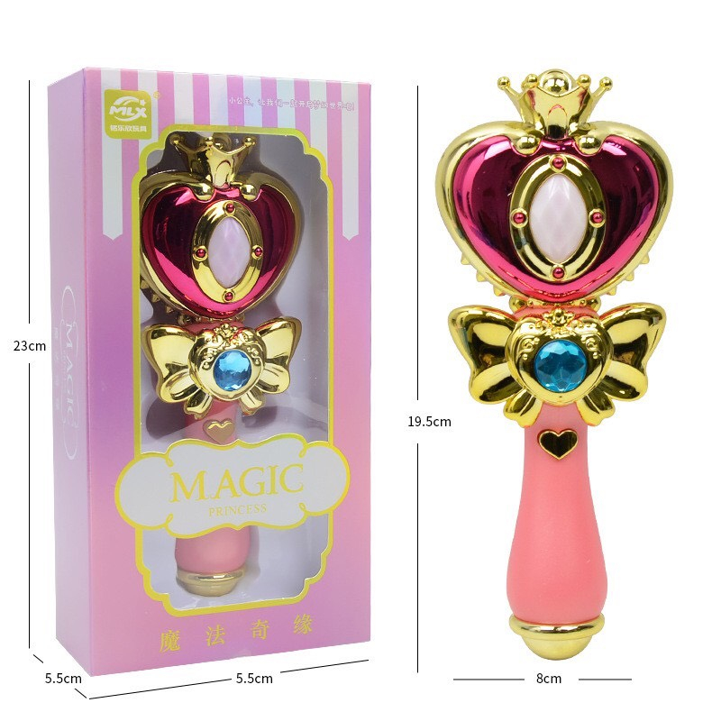 Gậy Phép Thuật Đồ Chơi Có Đèn LED Và Âm Thanh Hình Hoa Thần Tiên Mới Làm Quà Tặng Cho Bé Gái