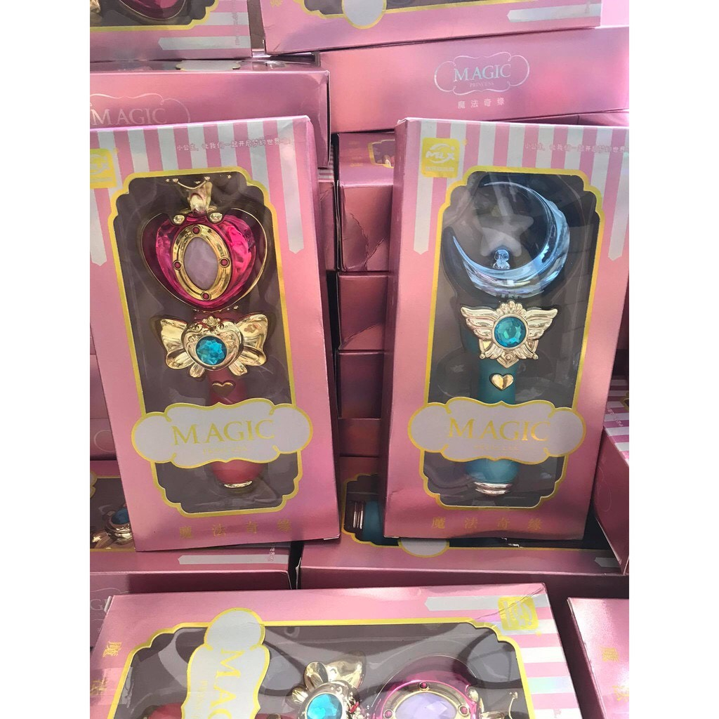 Gậy Phép Thuật Đồ Chơi Có Đèn LED Và Âm Thanh Hình Hoa Thần Tiên Mới Làm Quà Tặng Cho Bé Gái