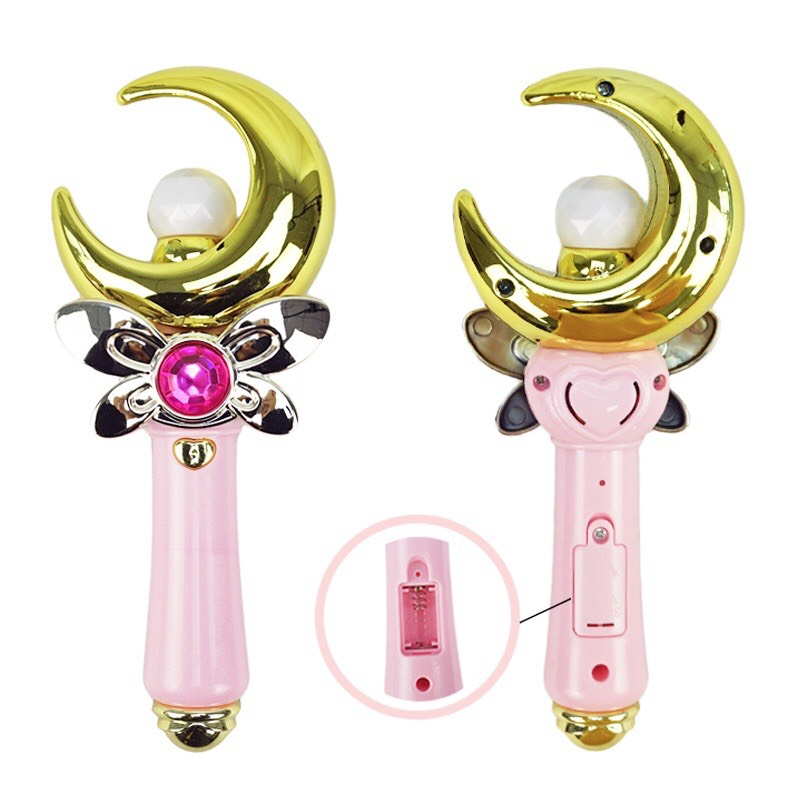 Gậy Phép Thuật Đồ Chơi Có Đèn LED Và Âm Thanh Hình Hoa Thần Tiên Mới Làm Quà Tặng Cho Bé Gái