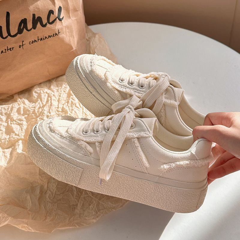 FREE SHIP giày thể thao nữ Ulzzang vải tuarua độn đế 5cm mang êm chân dễ mix đồ