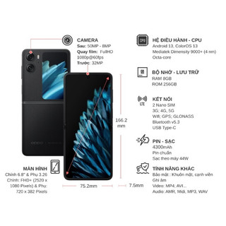 Điện thoại oppo find n2 flip 8gb/256gb