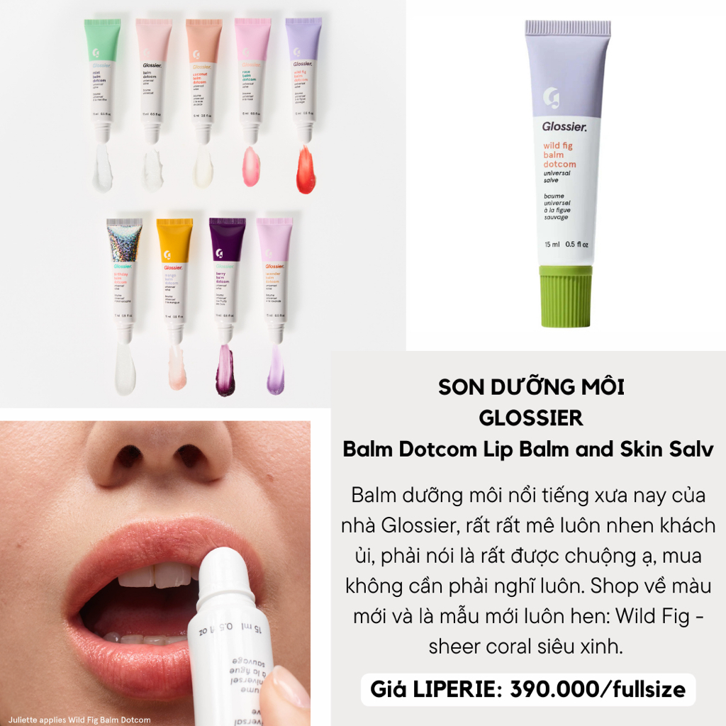 [Glossier] Son dưỡng môi sáp ong Glossier Balm Dotcom