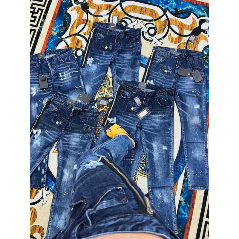 Quần Jeans DSQ2 khoá zip Hàng 4cuc Hàng Có Độ hoàn thiện Cao