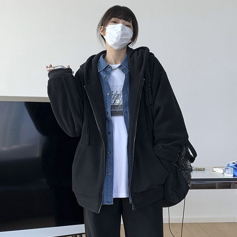 Áo khoác nỉ hoodie zip mặc đôi nam nữ - Retrostyle - AokhoacniHD65