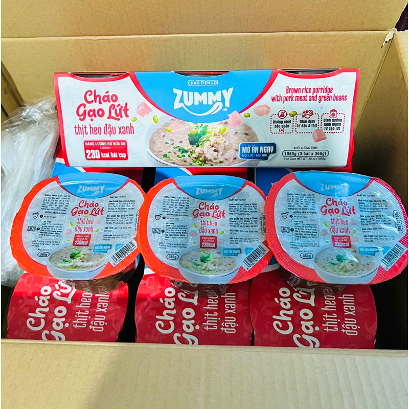 Vi 3 Bát Cháo gạo Lứt 3 loại đậu dành cho người ăn chay