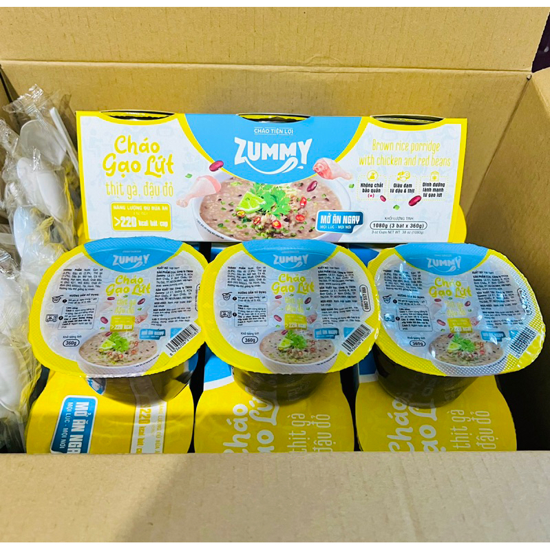 Vi 3 Bát Cháo gạo Lứt 3 loại đậu dành cho người ăn chay