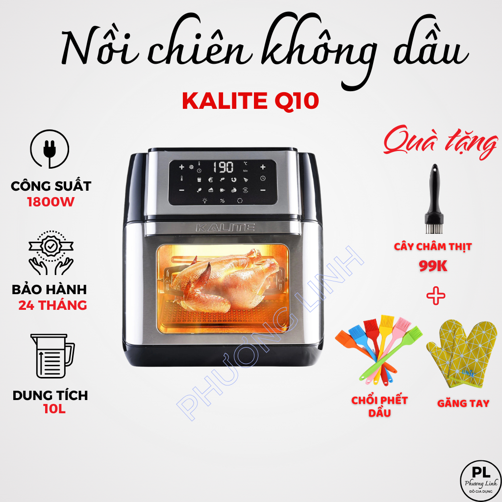 Nồi chiên không dầu KALITE Q10 - Hàng chính hãng - Bảo hành 24 tháng