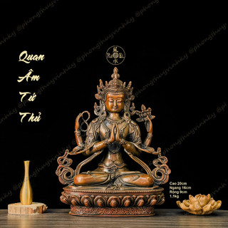 Đức Quan Âm Tứ Thủ Mật Tông - Tượng Đồng Thờ Cúng Cao Cấp