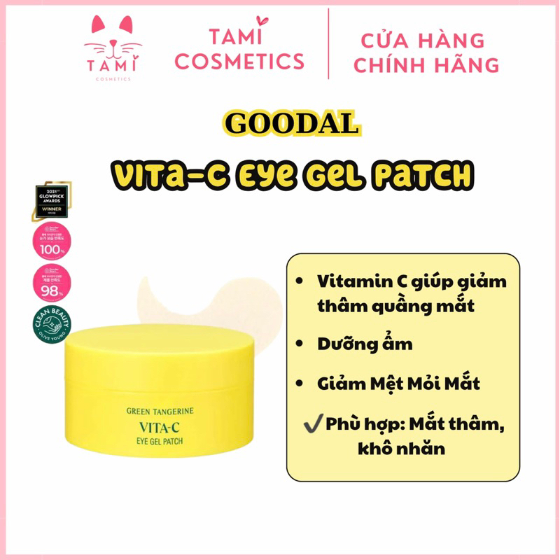 Mặt Nạ Mắt Goodal Green Tangerine Vita-C Eye Gel Patch
