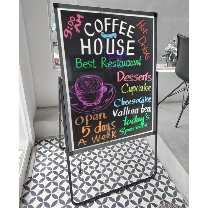 Bảng Menu ngoài trời viết bút dạ 60x120cm