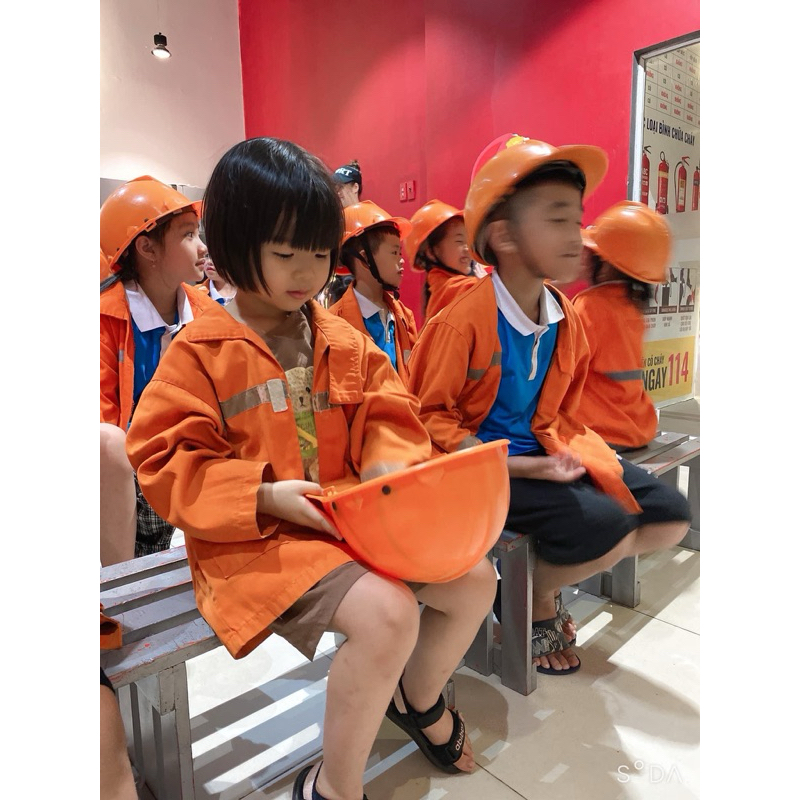 áo lính cứu hoả cho bé 5-15 tuổi