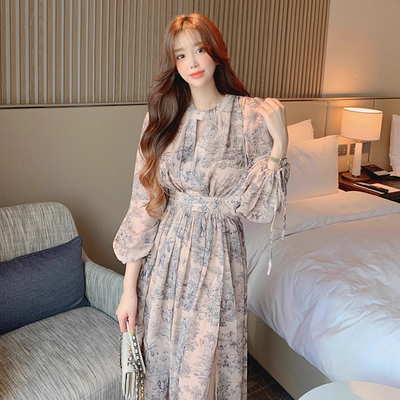 Đầm Voan Hoa Nhí Dáng Dài Xẻ Tà Taobao Order