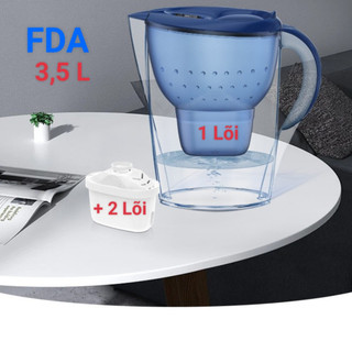 COMPO 1 Bình+2 Lõi Lọc - Bình Lọc Nước Gia Đình 3,5L-Công Nghệ Đức-Tiêu Chuẩn FDA Của Mỹ _đã có sẵn 1 lõi lọc