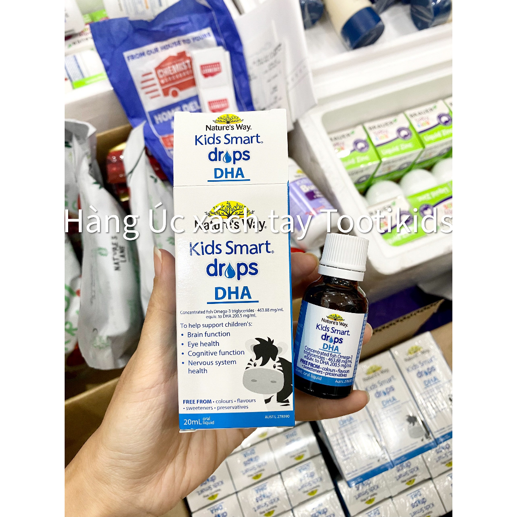 DHA Kids smart drops cho bé từ sơ sinh của Nature's Way - hàng Úc đủ BILL đi air