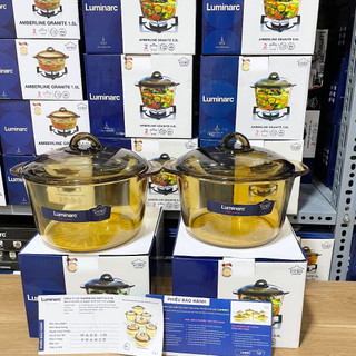 Combo 2 nồi thủy tinh Luminarc 3L – Sản xuất tại Pháp