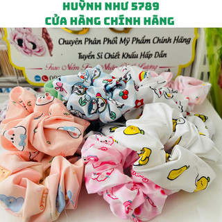 Scrunchies cột tóc, buộc tóc hình gấu, thỏ dễ thương