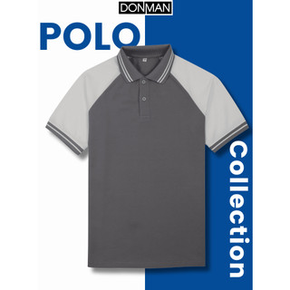 Áo thun polo nam donman chất liệu premium cvc pique phối màu at56