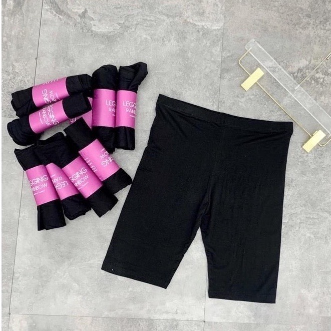 Quần Legging Nữ Lửng Vải Thun Mỏng Lưng Thun