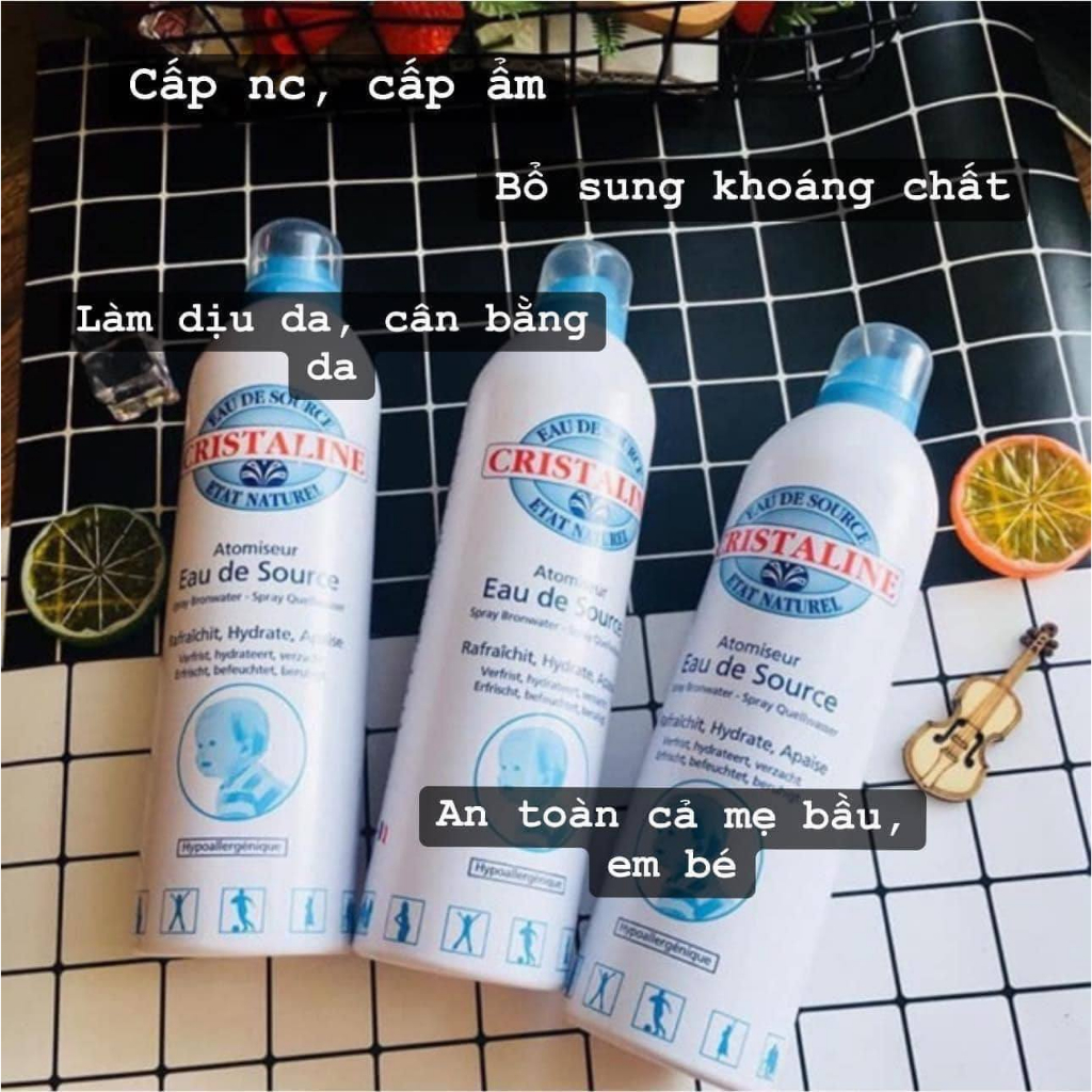 Xịt khoáng Cristaline