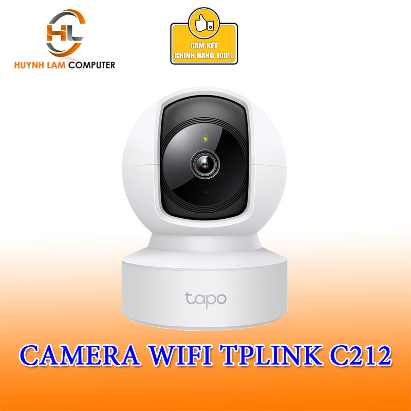 Camera WiFi Tapo C212 3Mp | Chưa có thẻ nhớ, Chuẩn 2K, Cổng LAN, Đàm thoại 2 chiều - Hàng chính hãng