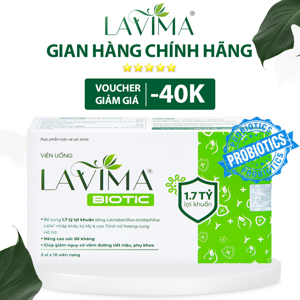 Lavima Biotic men vi sinh viên uống