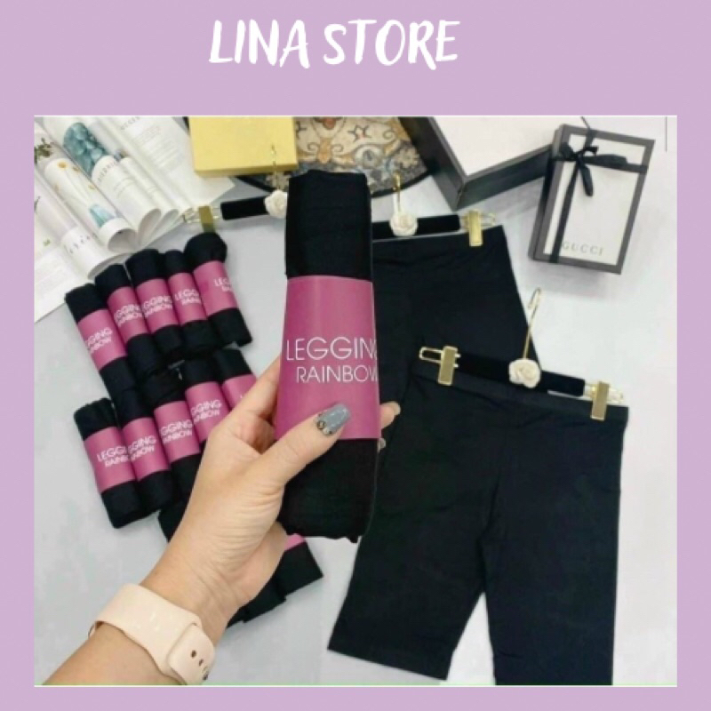 Quần Legging Lửng Đùi Nữ - Cuộn Tím