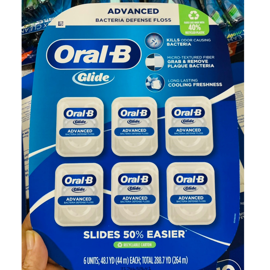 Chỉ nha khoa oral b glide của mỹ_có tách bán lẻ 1 cuộn nhỏ oral-b glide floss 6 pack