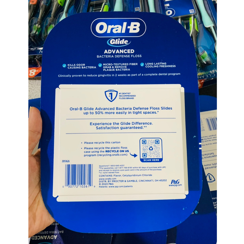 Chỉ nha khoa oral b glide của mỹ_có tách bán lẻ 1 cuộn nhỏ oral-b glide floss 6 pack