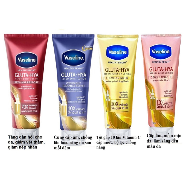 Sữa Dưỡng Thể Trắng Da Chống Nắng Vaseline Healthy Bright GLUTA-HYA SPF50+ PA++++ 300ml