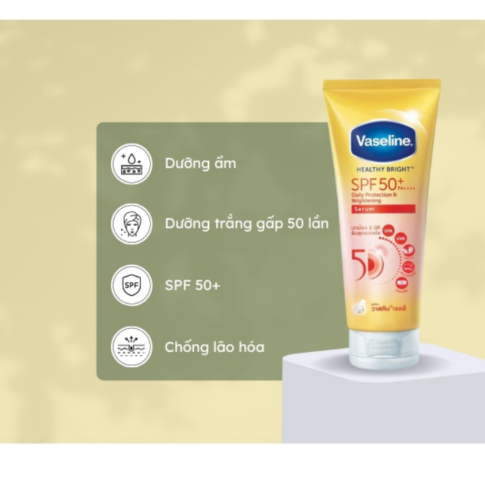 Sữa Dưỡng Thể Trắng Da Chống Nắng Vaseline Healthy Bright GLUTA-HYA SPF50+ PA++++ 300ml