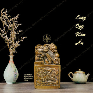 Ấn Long Quy Cửu Long Trấn Thạch - Tượng Đồng Phong Thủy