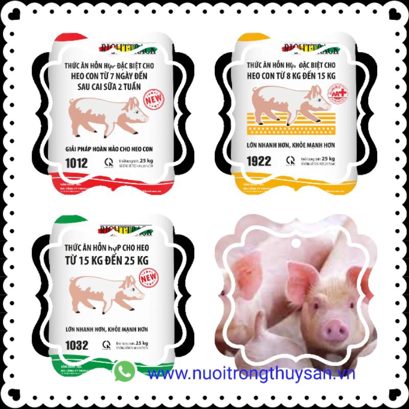 1kg cám cho heo con tập cargill 1012, 1922,1032s chất lượng cao giá tốt