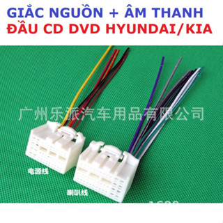 Giắc Cắm Nguồn và Âm Thanh Cho CD DVD xe Hyundai, Kia đời 2016-2023