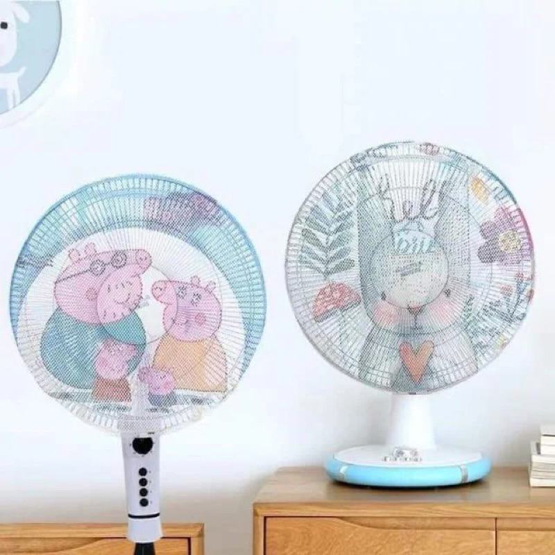 Lưới bọc quạt an toàn cho bé phủ cả mặt sau đường kính 50cm