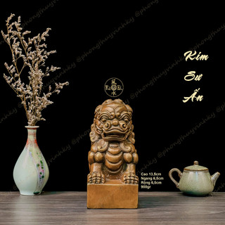Ấn đồng sư tử trấn thạch - vật phẩm đồng phong thủy
