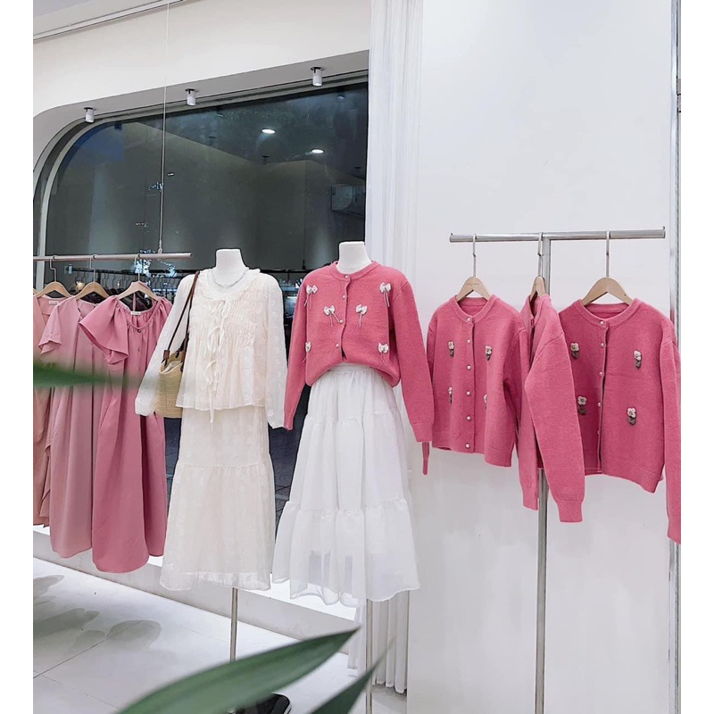 ÁO LEN CADIGAN ĐÍNH NƠ