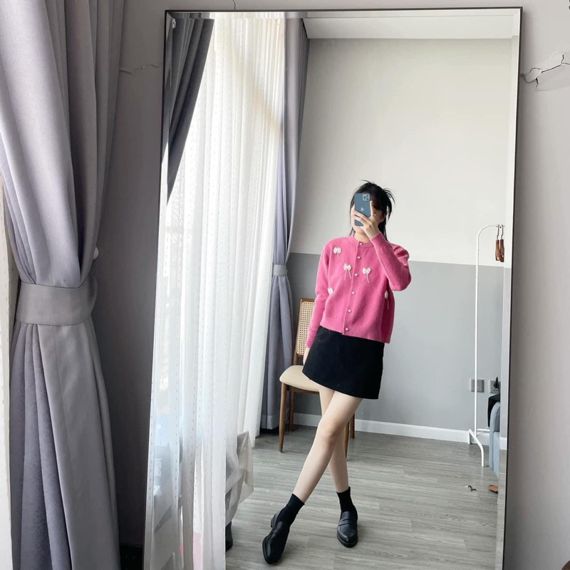 ÁO LEN CADIGAN ĐÍNH NƠ