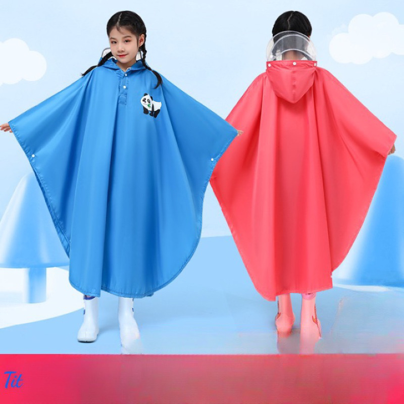 áo mưa cánh dơi cho bé kèm tấm kính chắn