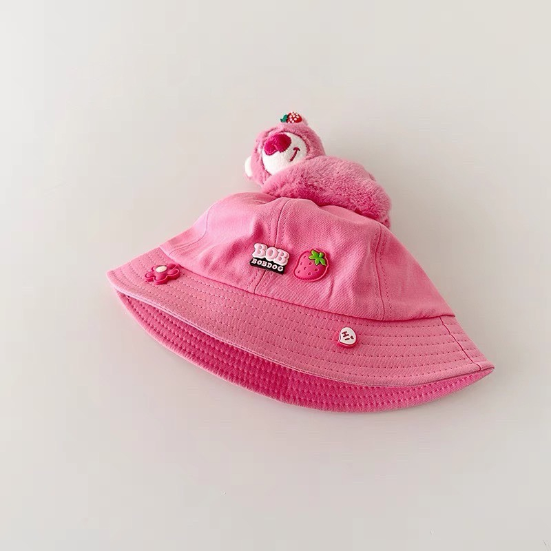 HÀNG QC  MŨ TAI BÈO GẤU DÂU CHO BÉ GÁI - NÓN VÀNH GẤU DÂU ĐI HỌC, ĐI CHƠI CHO TRẺ EM